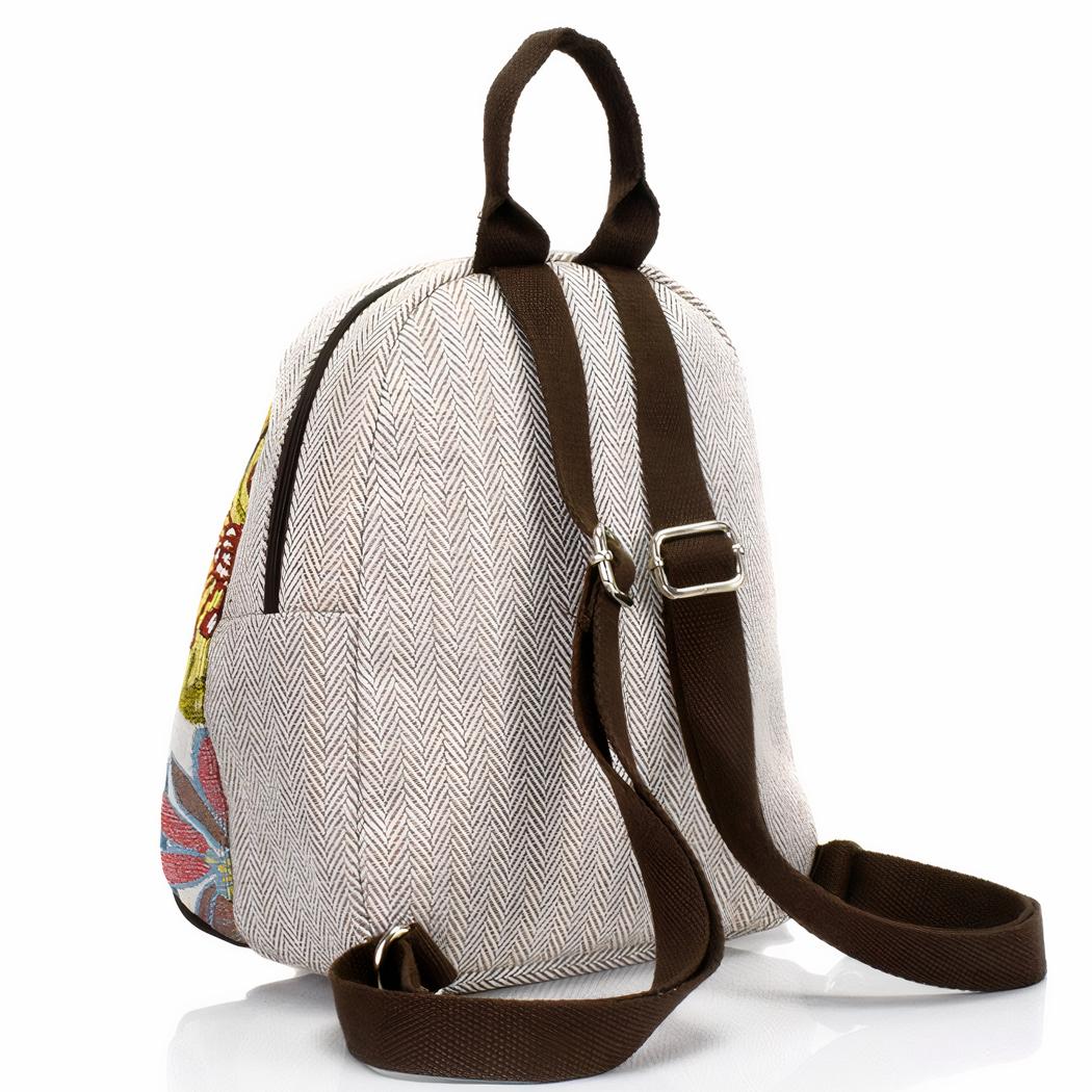 Mochila retro para mujer con motivos étnicos - Imagen 3