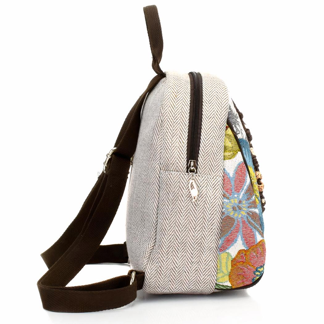 Mochila retro para mujer con motivos étnicos - Imagen 4