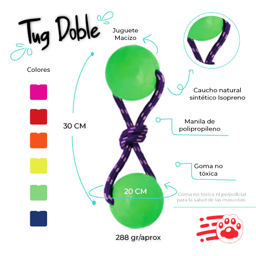 Juguete Tug Doble Para Perros Mayoristas Pet Outlet - Imagen 4