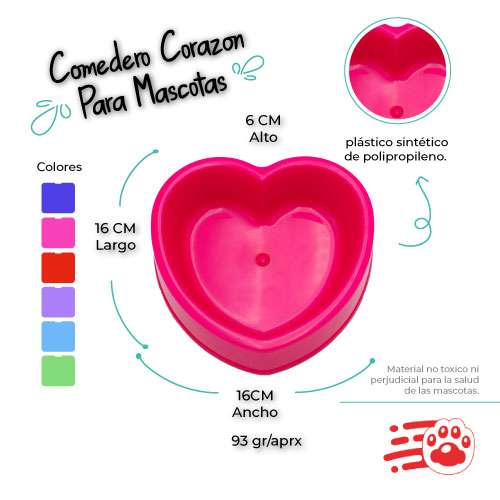 Comedero Corazón Para Perros Mayoristas PetOutlet - Imagen 3