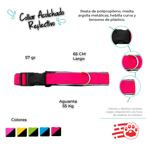 Collar Acolchado Reflectivo Mayoristas – PetOutlet - Imagen 3