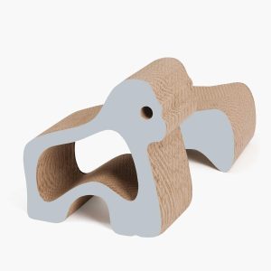 Rascador para gatos Catit Zoo gorila 2 en 1, color gris