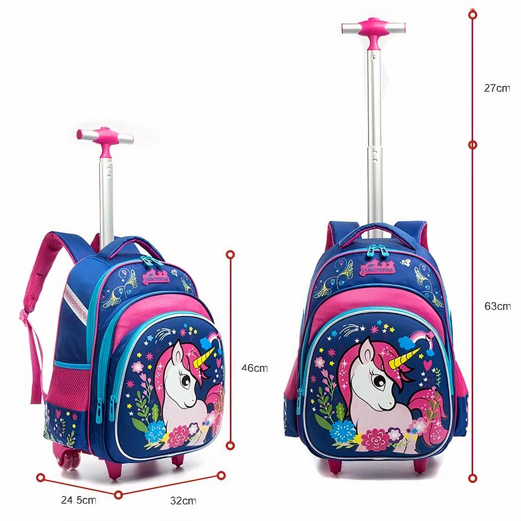 Mochila rodante unicornio para niñas - Imagen 7