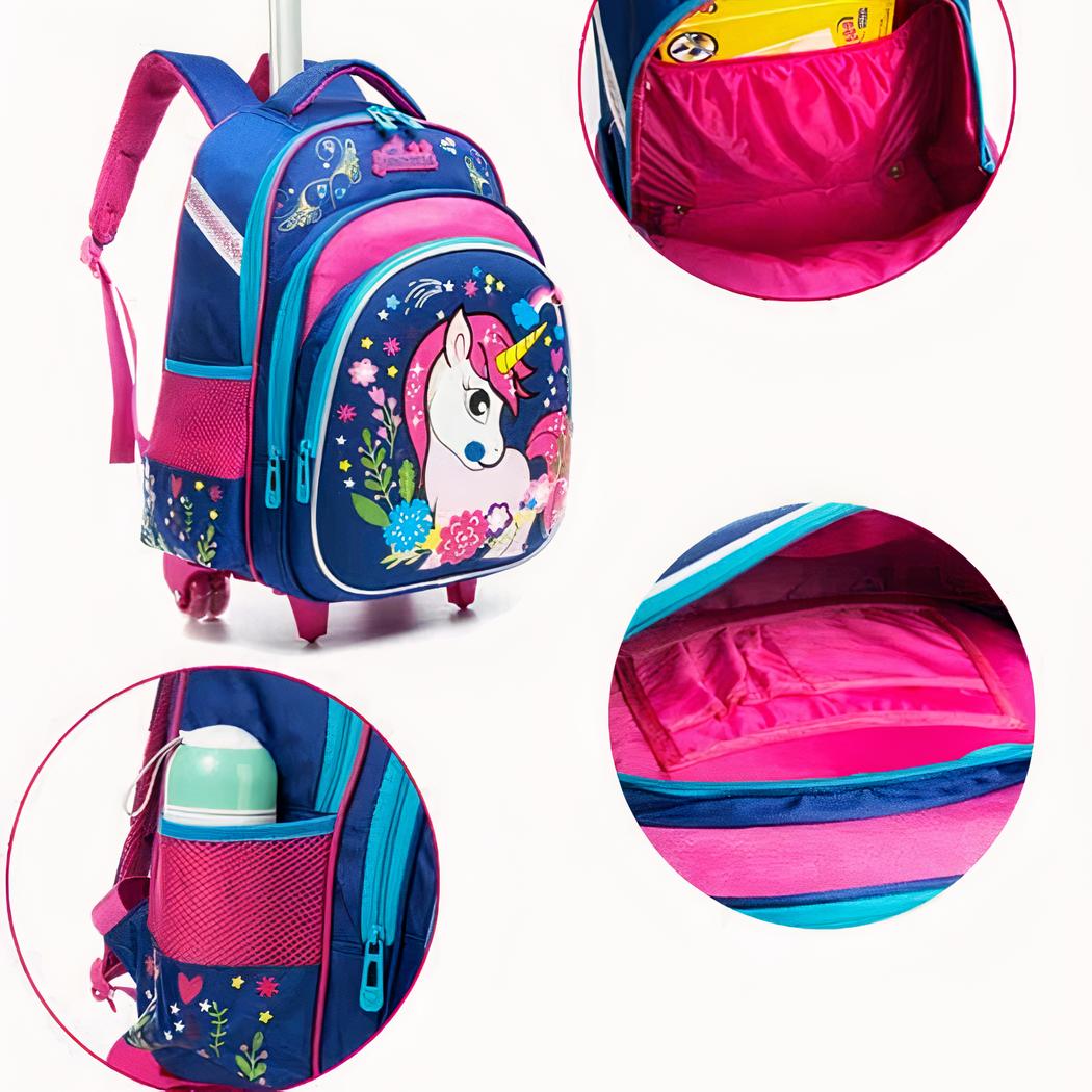 Mochila rodante unicornio para niñas - Imagen 6