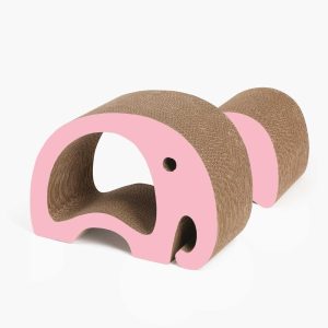 Catit Rascador Zoo – Elefante 2 en 1, Rosa