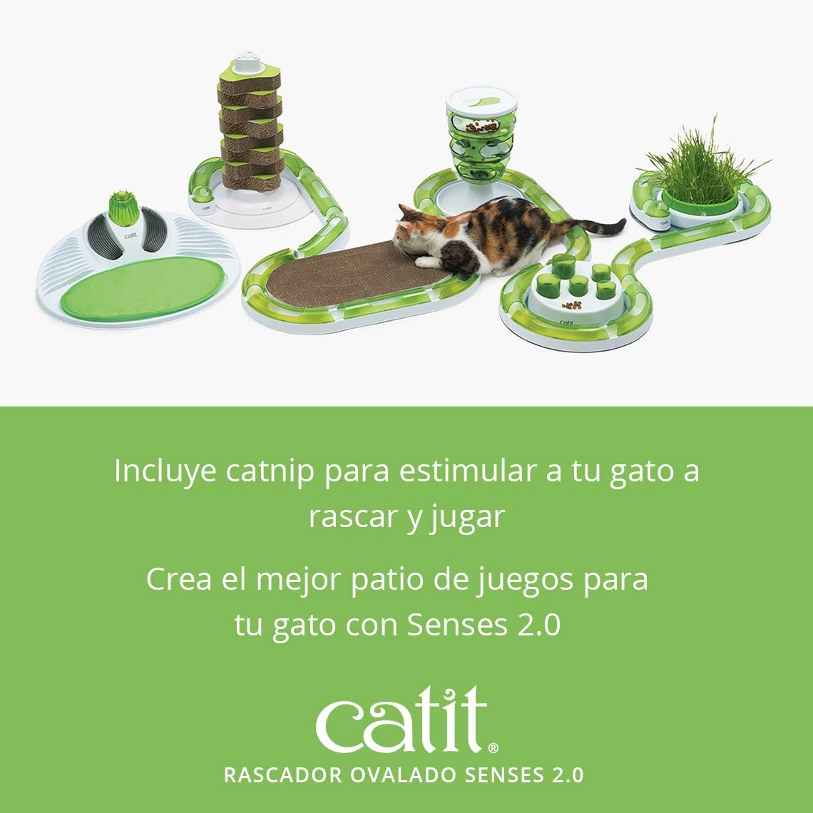 Rascador ovalado de cartón para gatos Catit Senses 2.0 - Imagen 5