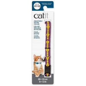 Catit Catit Collar Breakaway, Morado con Flores 150 g