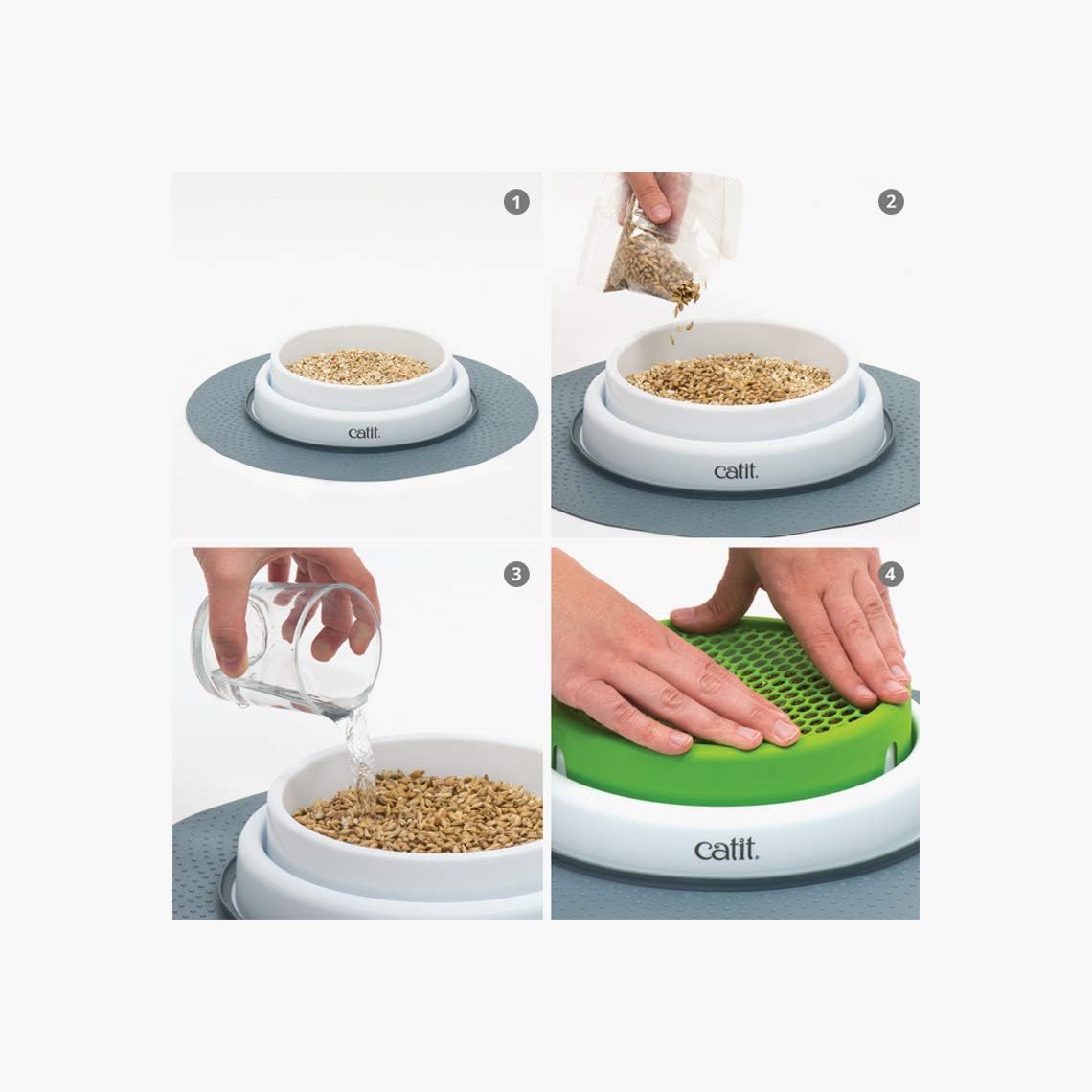 Catit Kit Hierba gatera de Plástico, Marrón, 18 Unidad (Paquete de 1) - Imagen 5