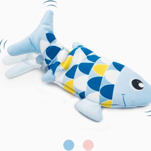 Juguete interactivo para gatos Catit groovy fish, color azul