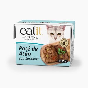 Paté para gatos Catit Cuisine de atún con sardinas, lata 95 g