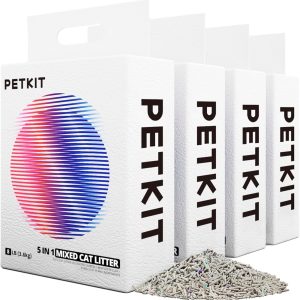 Arena mixta para gatos Petkit 5 en 1 con carbón activado, ultra absorbente