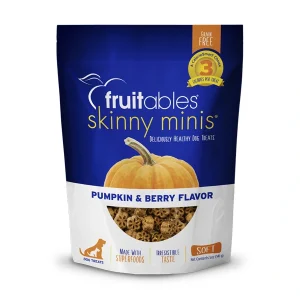Fruitables Skinni Minis Snack Para Perro Calabaza y Arándanos