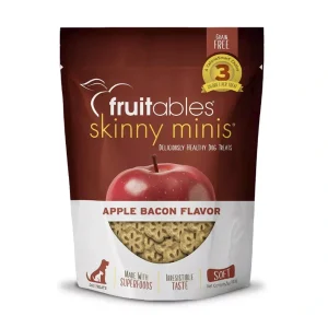 Fruitables Skinni Minis Snack Para Perro Manzana y Tocino