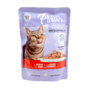 Plaisir Carne y Pavo para Gato