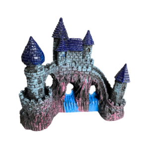 Castillo con cascada. Decoración para acuario