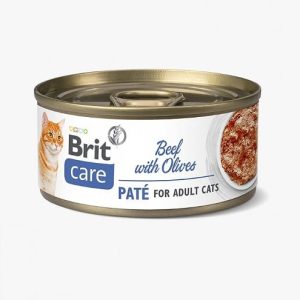 BRIT CARE CAT BEEF PATE WITH OLIVES LATA