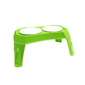 Comedero doble elevado armable