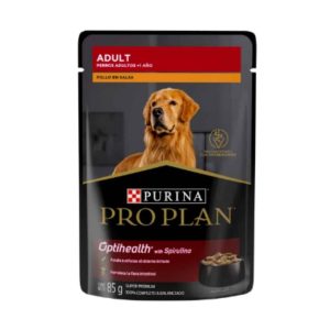 ALIMENTO HUMEDO PARA PERRO PRO PLAN POUCH ADULTO POLLO EN SALSA