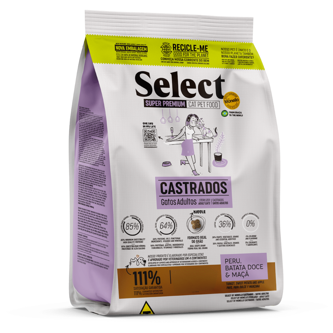 ALIMENTO PARA GATO ADULTO SELECT CASTRADOS