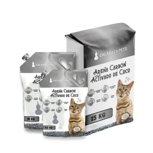 Arena para Gatos Calabaza Pets® – Carbón Activado de Coco