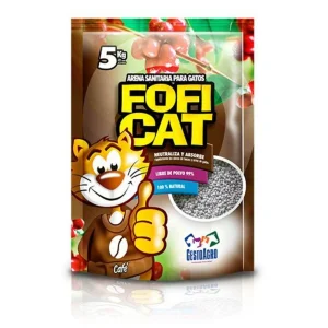 Arena para Gatos Fofi Cat Aroma a Café 5 Kg