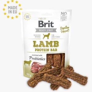BRIT JERKY SNACK LAMB PROTEIN BAR FOR DOGS