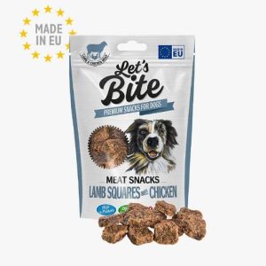 BRIT LETS BITE MEAT SNACKS LAMB SQUARES WITH CHICKEN