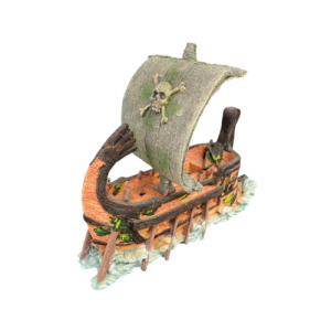 Barco vikingo con vela. Decoración para acuario