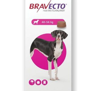 Bravecto 1400mg para Perro 40kg  a 56kg – 1 Tab.