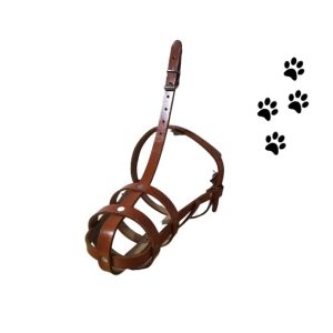 Bozal de cuero para perros talla -3-