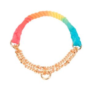 Collar Arcoíris Con Cadena
