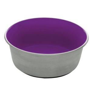 Dogit Comedero de Acero Inoxidable Antideslizante Púrpura