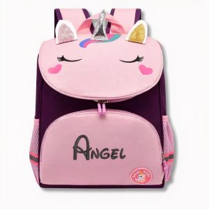 Mochila personalizada con diseño de unicornio para niños