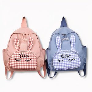 Mochila personalizada con diseño de conejo para niños