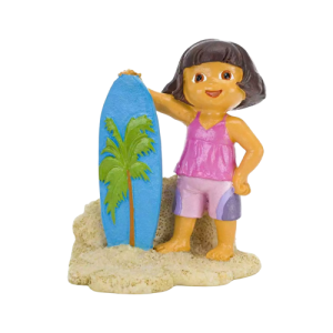 Dora la exploradora c/tabla de surf. Decoración para acuario