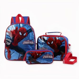 Juego de mochilas escolares Spiderman de 3 piezas