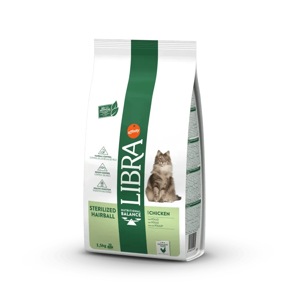 Pienso gatos esterilizados bolas de pelo