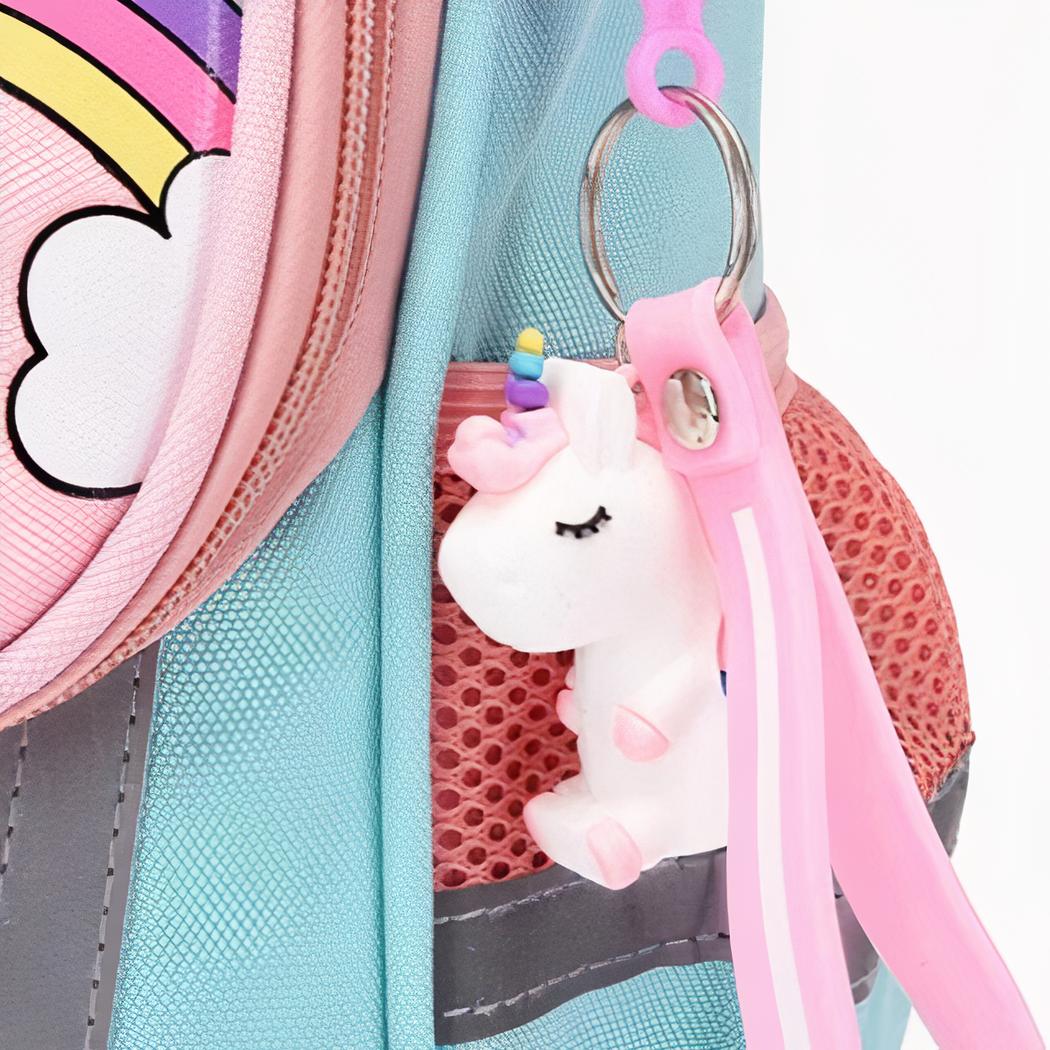 Mochila unicornio pastel con colgante - Imagen 2