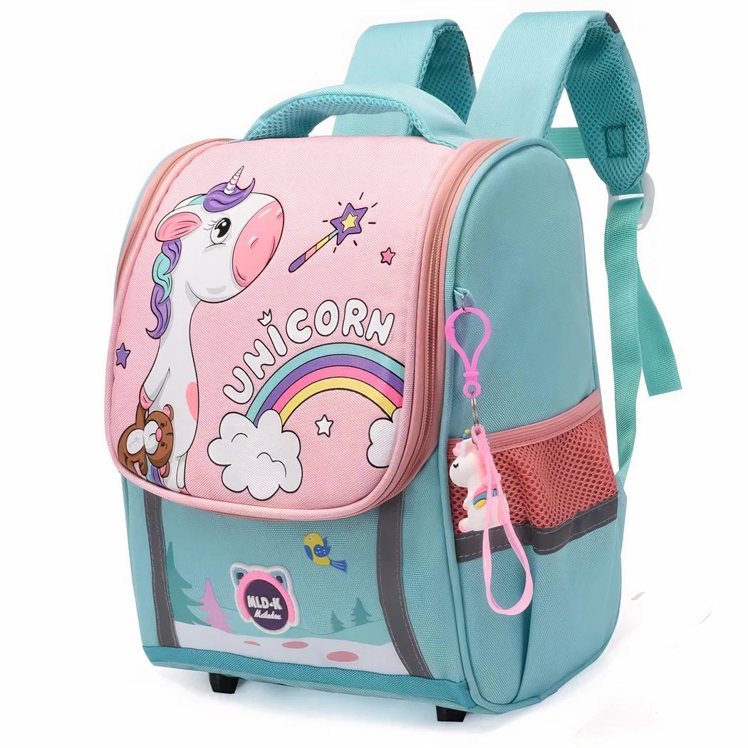 Mochila unicornio pastel con colgante