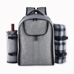 Mochila isotérmica grande para picnic, gris