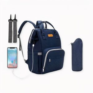 Bolso cambiador con puerto USB y bolsa isotérmica