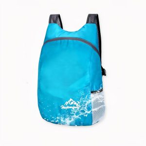 Mochila plegable impermeable azul turquesa