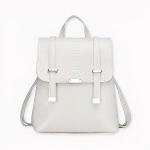 Mochila de mujer estilo pitón en relieve