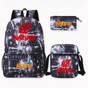 Mochila gris de Naruto con rayos