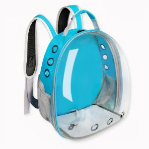 Mochila cápsula espacial transparente para gatos