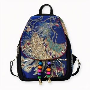 Mochila vintage de purpurina para mujer