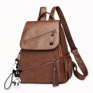 Mochila vintage de piel sintética