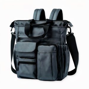 Mochila multibolsillos gris vintage