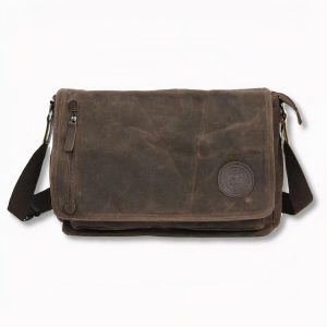 Cartera de estudiante de lona para hombre