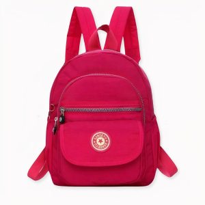 Mini mochila impermeable para mujer, color sólido